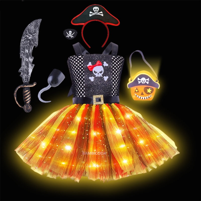Fantasia Pirata Infantil Halloween Roupa Festa Carnaval Top - 7 Artes BrinQ  Fantasias